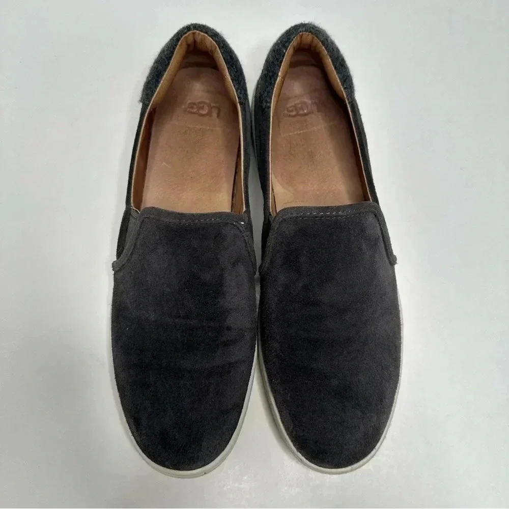 UGG Women's Gray Cas Suede Slip-On Sneakers Size 10